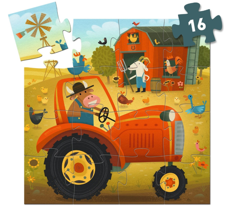Puzzle - Le tracteur - 16 pièces