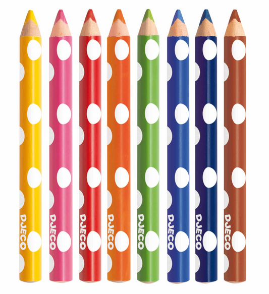 Pochette de 8 crayons de couleur pour les petits