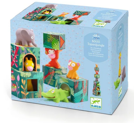 Cubes à empiler avec personnages Maxi Topanijungle