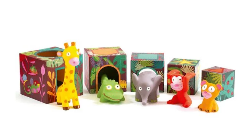Cubes à empiler avec personnages Maxi Topanijungle