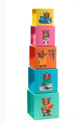 Cubes à empiler avec personnages - Topanihouse
