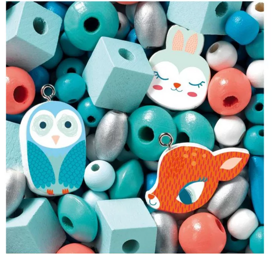 Coffret de perles en bois - Petits animaux