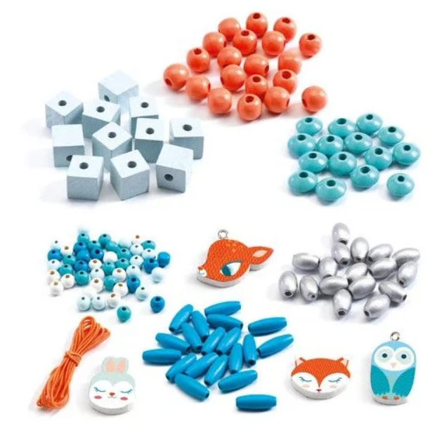 Coffret de perles en bois - Petits animaux
