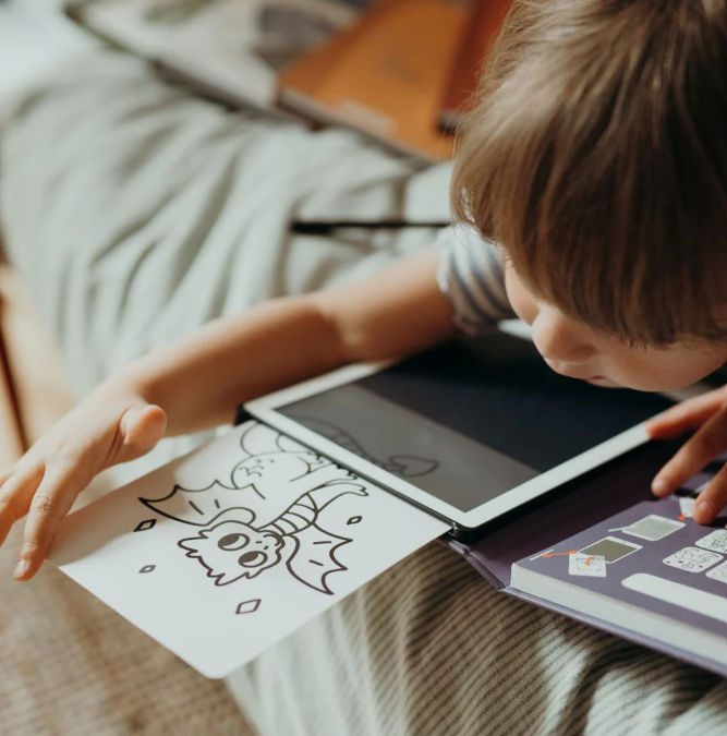 KIDYDRAW MINI - Tablette à dessin 30 fiches Océans et pirates