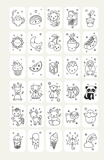 KIDYDRAW MINI - Tablette à dessin 30 fiches Kawai