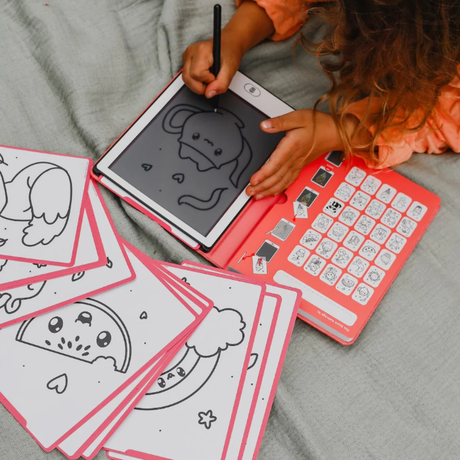 KIDYDRAW MINI - Tablette à dessin 30 fiches Kawai
