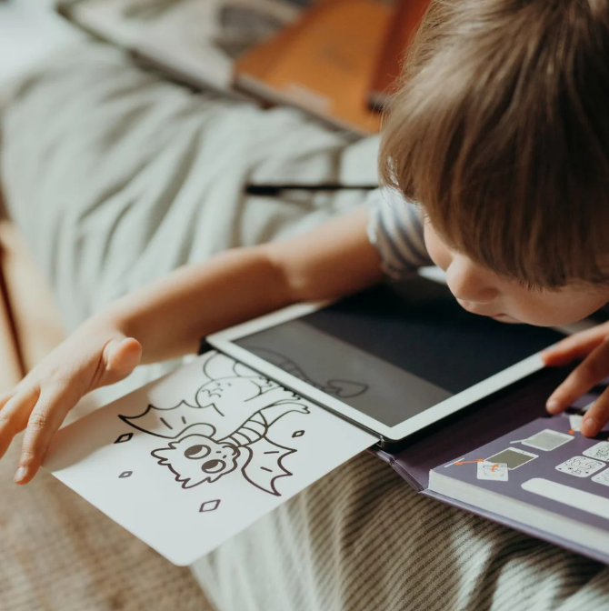 KIDYDRAW MINI - Tablette à dessin 30 fiches Il était une fois