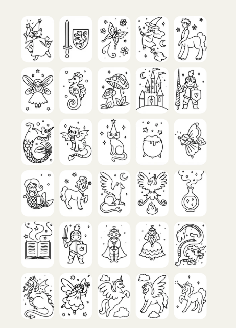 KIDYDRAW MINI - Tablette à dessin 30 fiches Il était une fois
