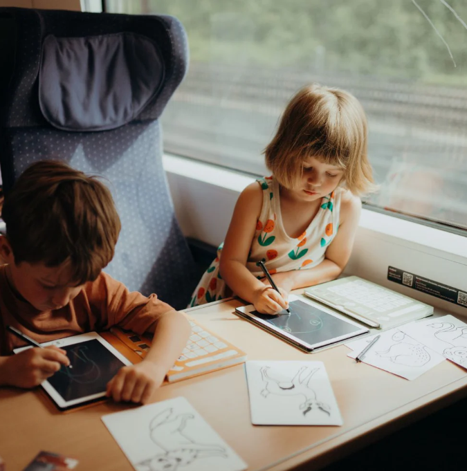 KIDYDRAW MINI - Tablette à dessin 30 fiches Il était une fois