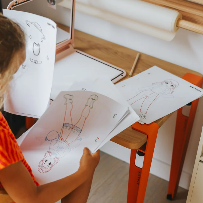 👗 KIDYDRAW-PRO  Tablette lumineuse "rose dessinons la mode"
