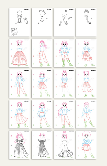 👗 KIDYDRAW-PRO  Tablette lumineuse "rose dessinons la mode"