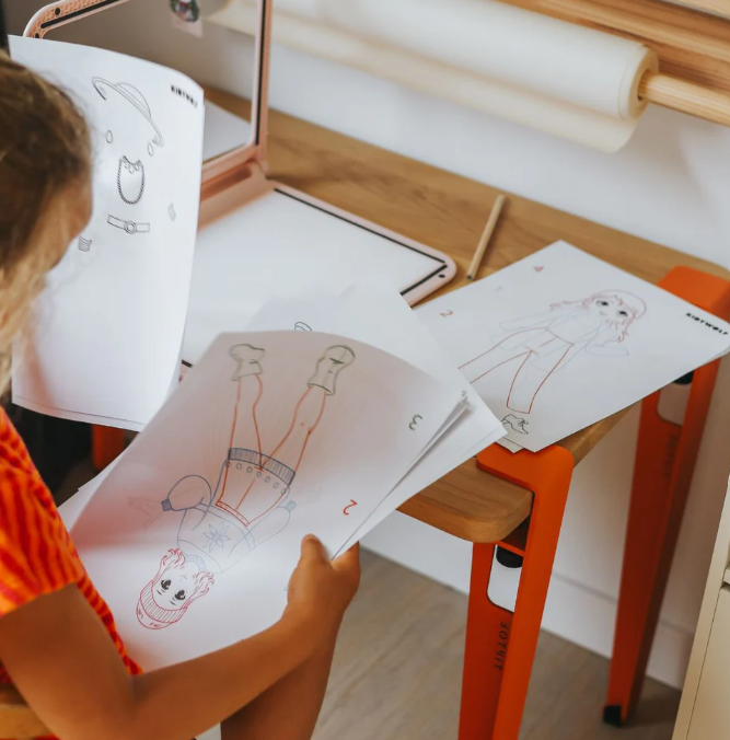 👗 KIDYDRAW-PRO  Tablette lumineuse "rose dessinons la mode"