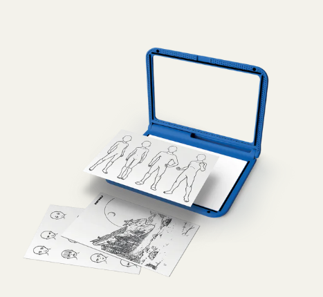 KIDYDRAW-PRO  Tablette lumineuse bleu "Manga"