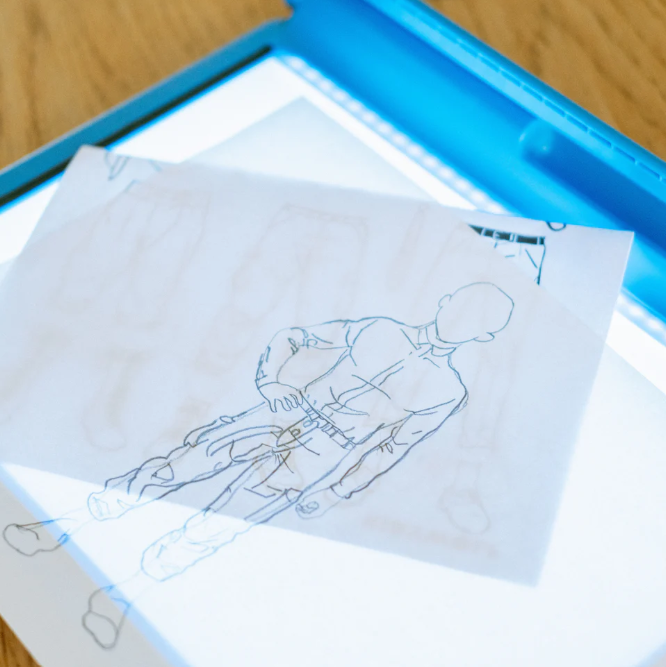 KIDYDRAW-PRO  Tablette lumineuse bleu "Manga"