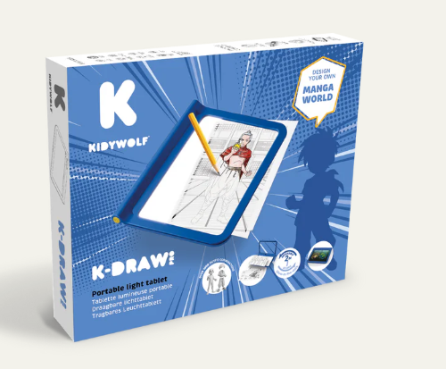 KIDYDRAW-PRO  Tablette lumineuse bleu "Manga"