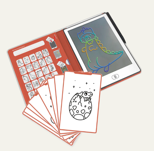 KIDYDRAW MINI - Tablette à dessin 30 fiches Dinosaures
