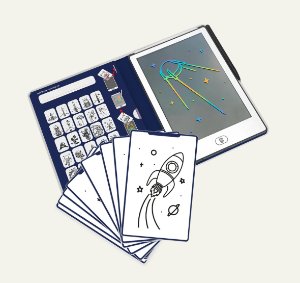 KIDYDRAW MINI - Tablette à dessin 30 fiches Galaxie