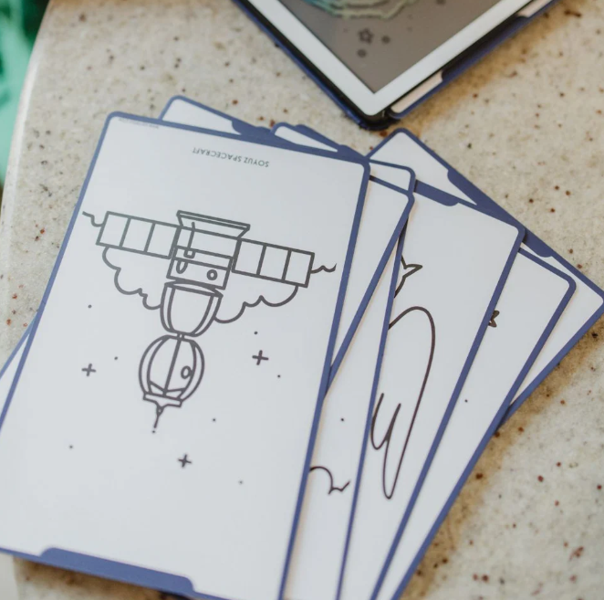 KIDYDRAW MINI - Tablette à dessin 30 fiches Galaxie
