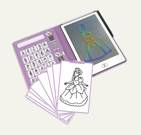KIDYDRAW MINI - Tablette à dessin 30 fiches Princesse
