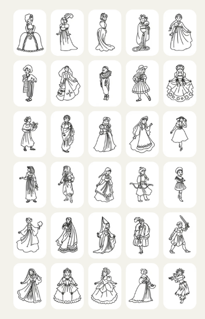 KIDYDRAW MINI - Tablette à dessin 30 fiches Princesse