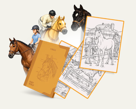 Recharges pour kidydraw pad - Thème chevaux