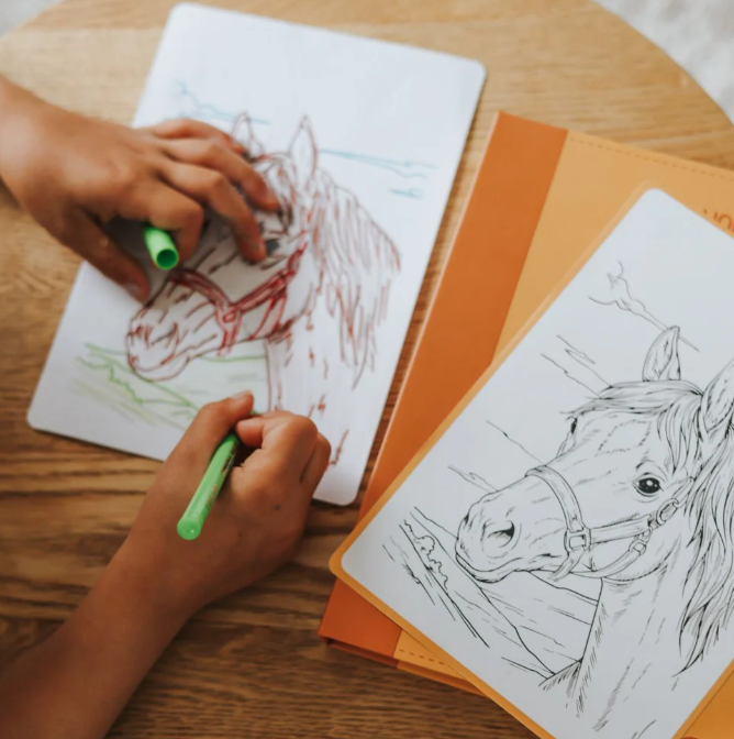 Recharges pour kidydraw pad - Thème chevaux