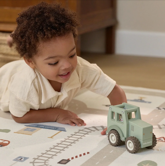 Tracteur avec personnage
