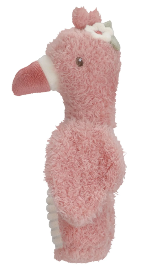 Hochet flamant rose