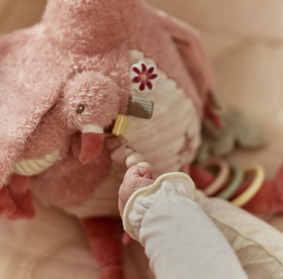 Peluche d'activité Flamant rose