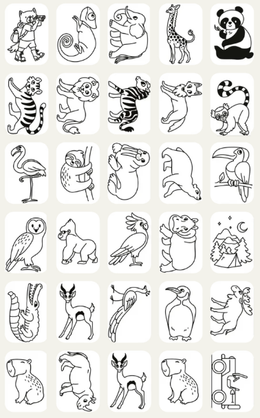 🎓 KIDYDRAW-MINI – Recharges dessin Il était une fois & Animaux