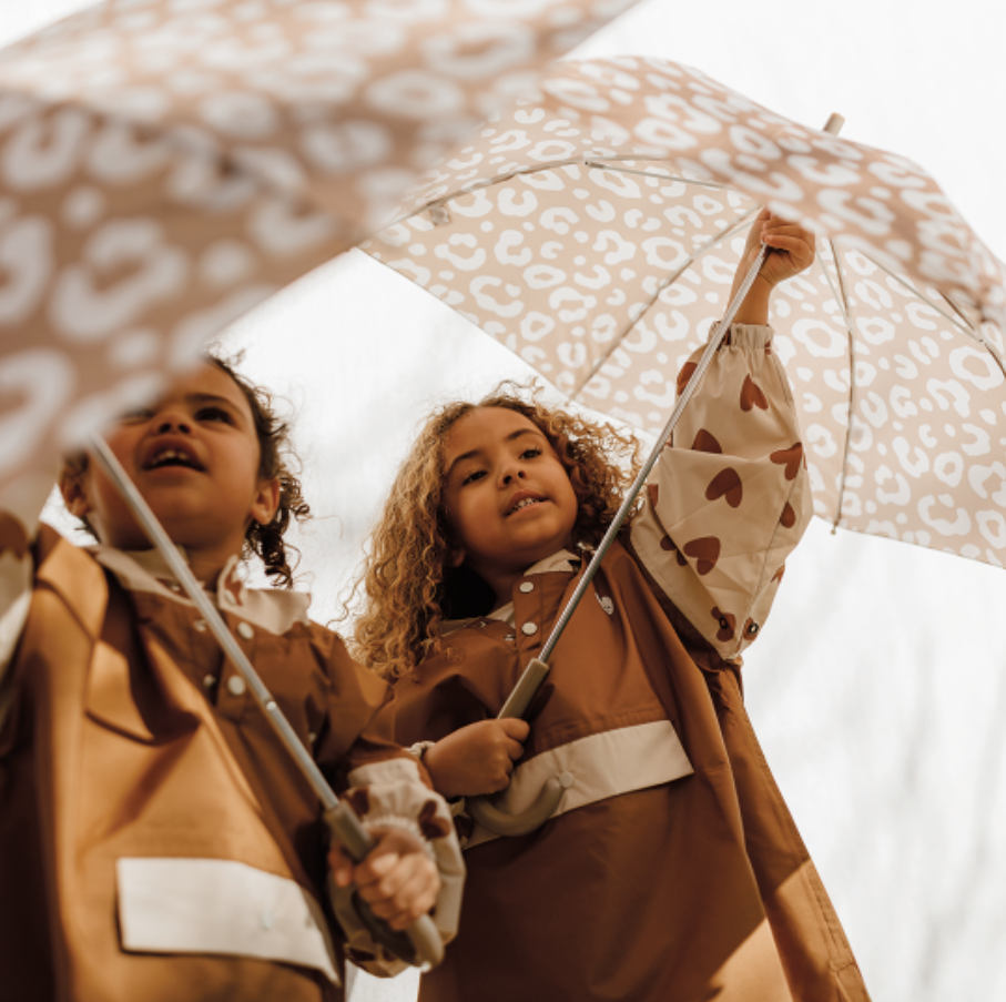 Parapluie léopard clair