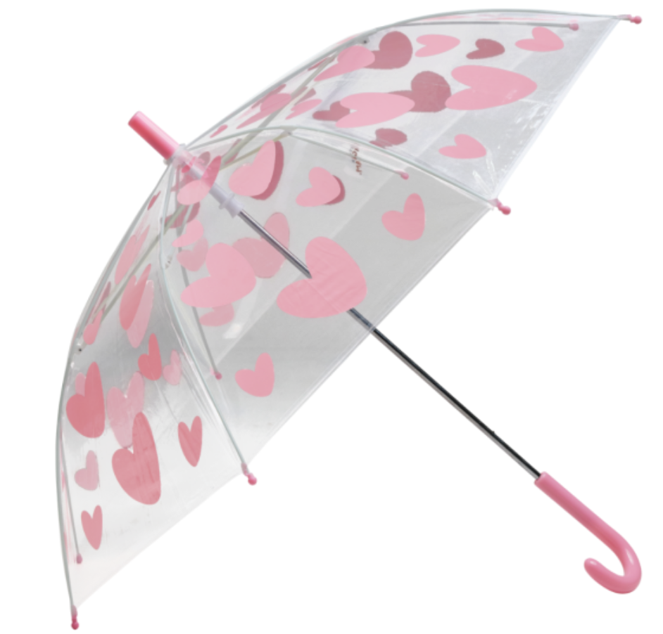 Parapluie cœurs roses