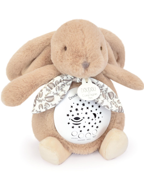 Veilleuse Lapin Musicale Projection mur avec chansons Douces - Beige