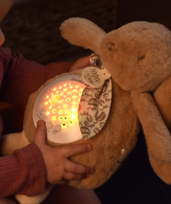 Veilleuse Lapin Musicale Projection mur avec chansons Douces - Beige