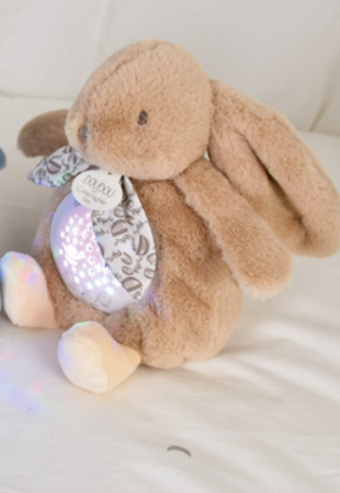 Veilleuse Lapin Musicale Projection mur avec chansons Douces - Beige