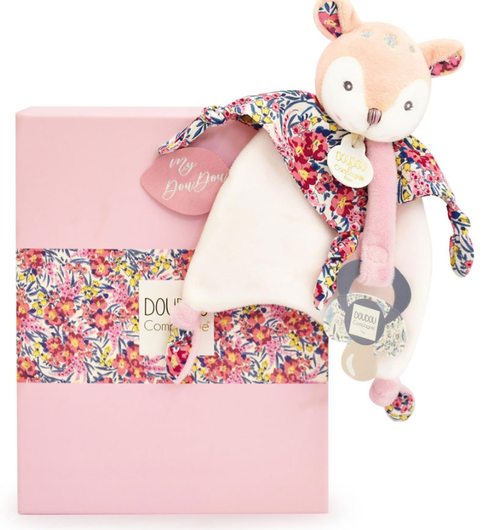 Doudou attache sucette Faon - BOH'AIME - 20 cm