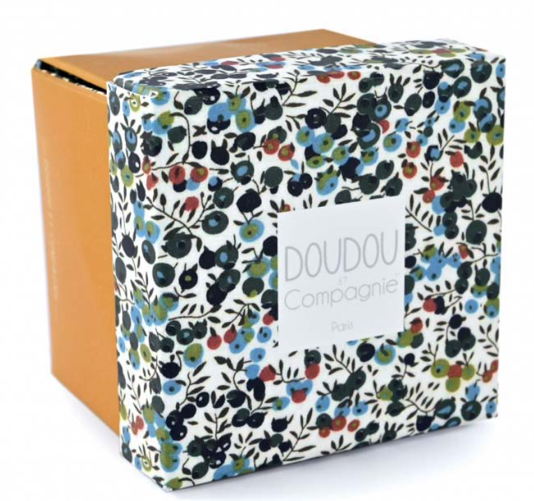 Doudou LION jaune avec mouchoir - BOH'AIME - 15 cm