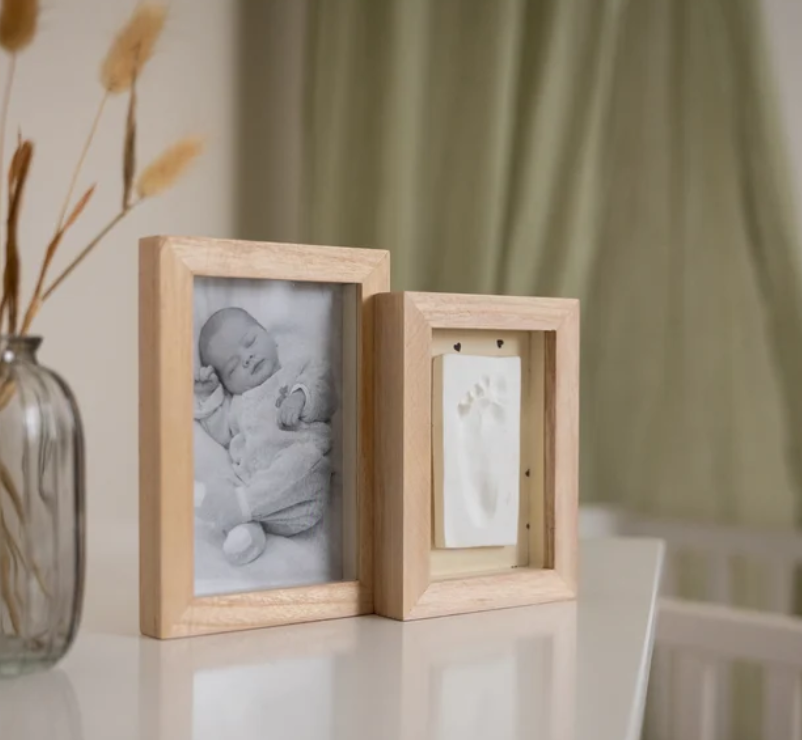 Cadre Duo – Photo et empreinte bébé - Jolis Cœurs