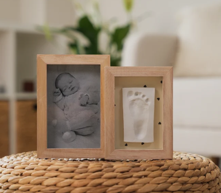 Cadre Duo – Photo et empreinte bébé - Jolis Cœurs