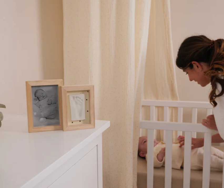 Cadre Duo – Photo et empreinte bébé - Jolis Cœurs
