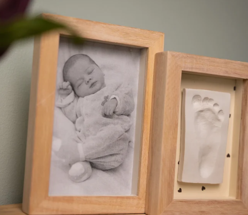 Cadre Duo – Photo et empreinte bébé - Jolis Cœurs