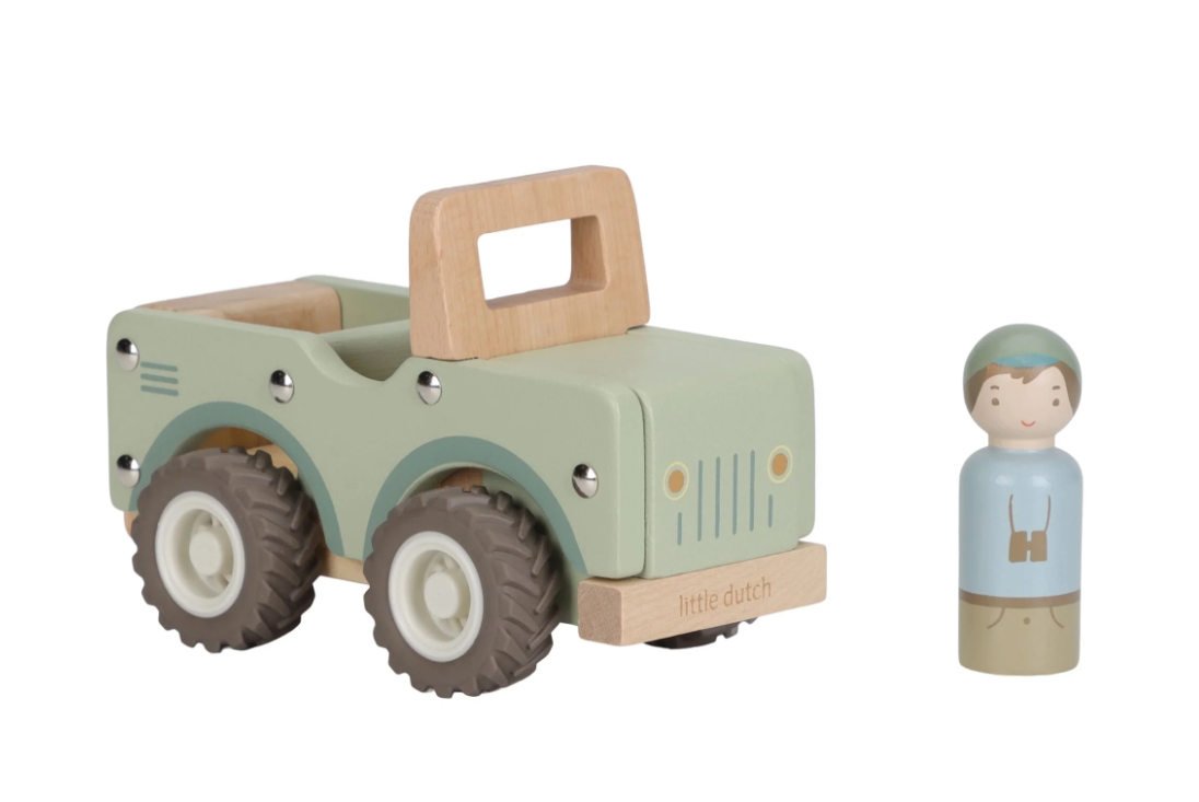 Voiture de safari avec figurine