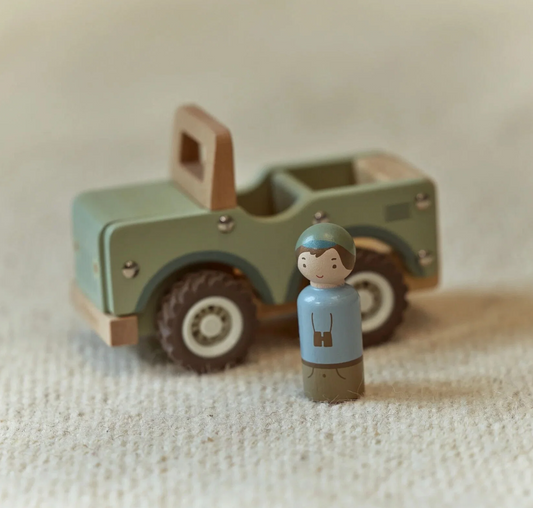 Voiture de safari avec figurine