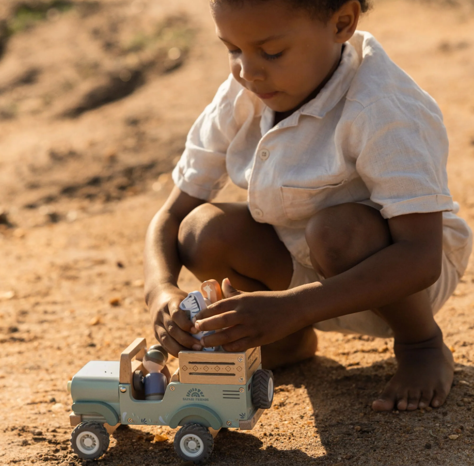 Voiture Safari Friends en bois