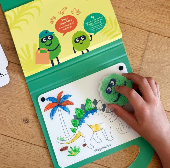 Kit de dessin silicone - Mallette créative dino