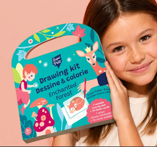 Kit de dessin silicone - Mallette créative Forêt enchantée