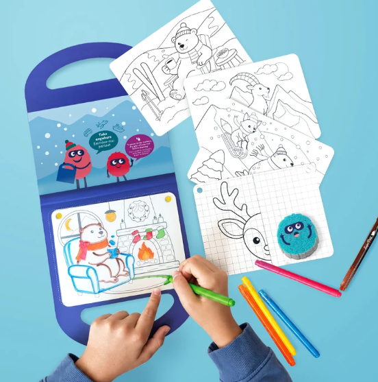 Kit de dessin silicone - Mallette créative l'hiver