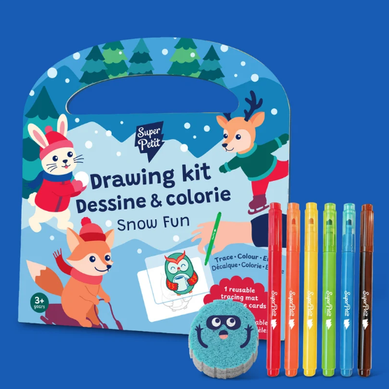 Kit de dessin silicone - Mallette créative l'hiver