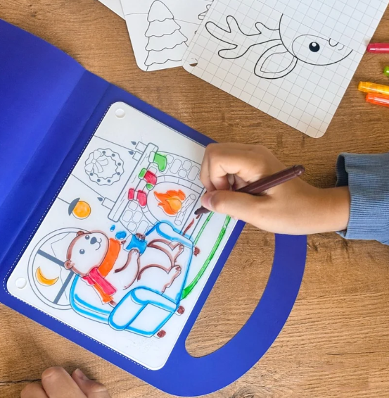 Kit de dessin silicone - Mallette créative l'hiver