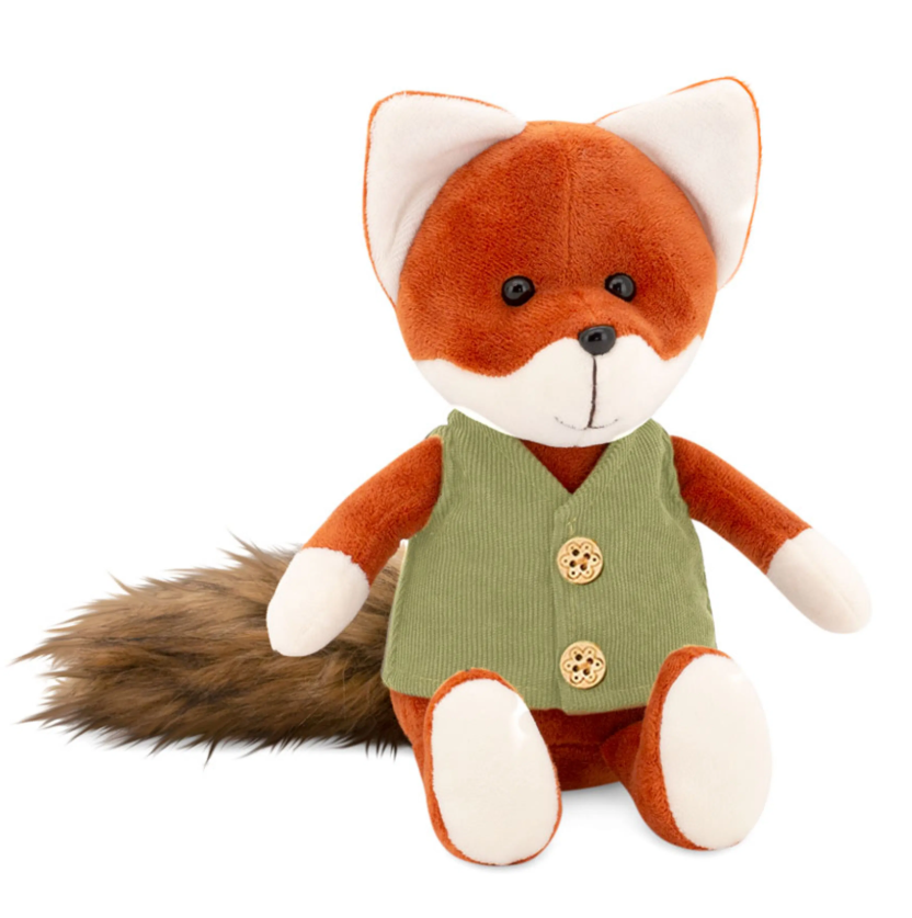 Peluche Renard avec son gilet  – 25 cm